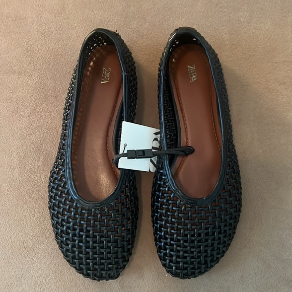 Zara Black Woven Women's Shoes - Picture 5 of 14